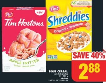 No Frills Post cereal, 311-525 g offer