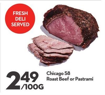 Longo's Chicago roast beef or pastrami offer