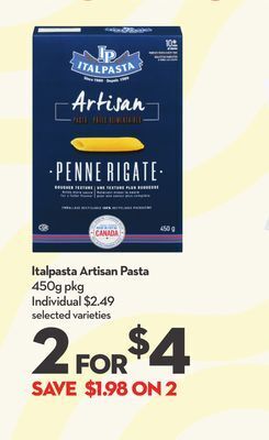 Longo's Italpasta artisan pasta offer
