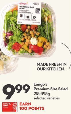 Longo's Longo's premium size salad offer