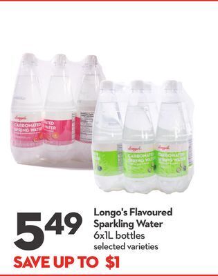 Longo's Longo's flavoured sparkling water offer
