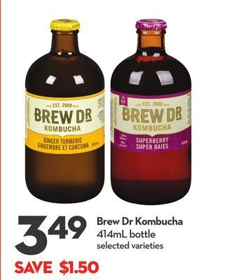Longo's Brew dr kombucha offer