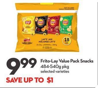 Longo's Frito-lay value pack snacks offer