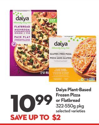 Longo's Daiya plant-based frozen pizza or flatbread offer