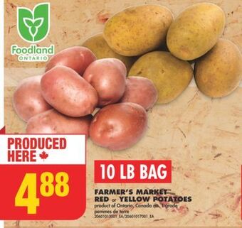 No Frills Farmer's market™ red or yellow potatoes, 10 lb bag offer