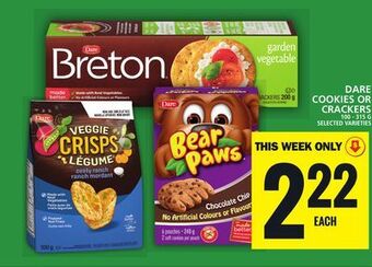 Food Basics Dare cookies or crackers offer