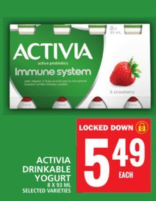 Food Basics Activia drinkable yogurt offer