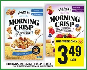 Food Basics Jordans morning crisp cereal offer