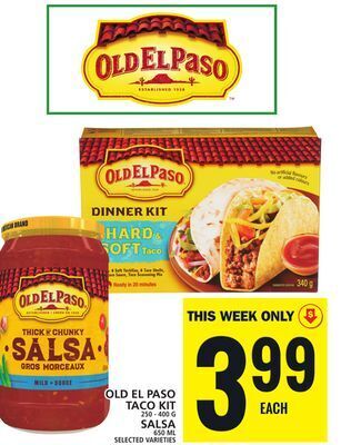 Food Basics Old el paso taco kit or salsa offer