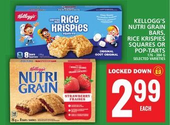 Food Basics Kellogg's nutri grain bars, rice krispies squares or pop‑tarts offer