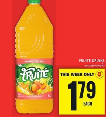 Food Basics Fruité drinks offer
