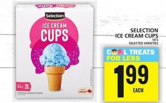 Food Basics Selection ice cream cups offer