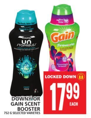 Food Basics Downy or gain scent booster offer