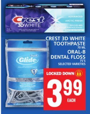 Food Basics Crest 3d white toothpaste or oral-b dental floss offer