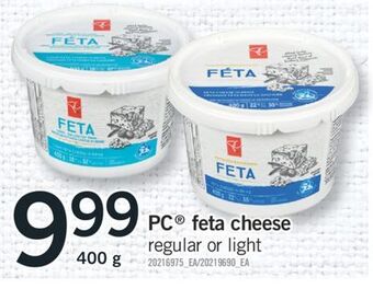 Fortinos Pc® feta cheese, 400 g offer