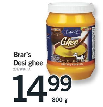 Fortinos Brar's desi ghee, 800 g offer
