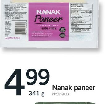 Fortinos Nanak paneer, 341 g offer