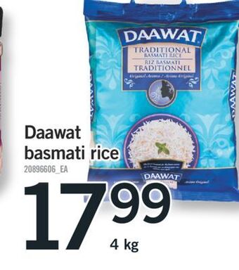Fortinos Daawat basmati rice, 4 kg offer