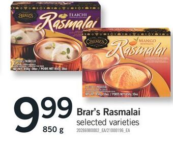 Fortinos Brar's rasmalai, 850 g offer