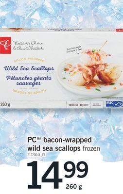 Fortinos Pc® bacon-wrapped wild sea scallops, 260 g offer