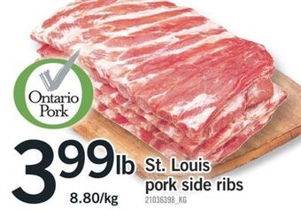 Fortinos St. louis pork side ribs offer
