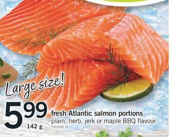Fortinos Fresh atlantic salmon portions 142 g offer