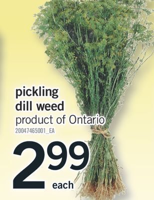 Fortinos Pickling dill weed offer