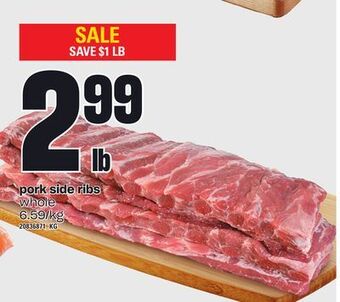 Loblaws Pork side ribs offer