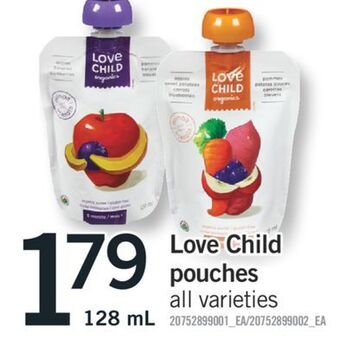 Fortinos Love child pouches, 128 ml offer