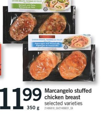 Fortinos Marcangelo stuffed chicken breast,350 g offer