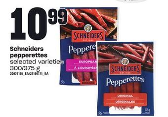 Loblaws Schneiders pepperettes, 300/375 g offer