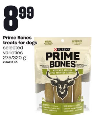 Loblaws Prime bones treats for dogs, 275/320 g offer
