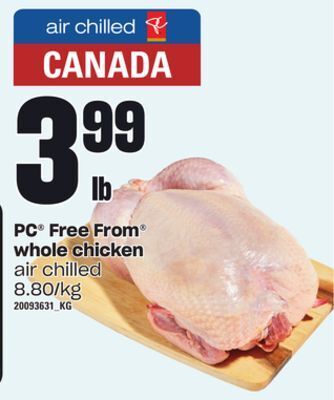 Loblaws Pc® free from® whole chicken offer