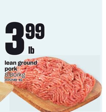 Independent Grocer Lean ground pork offer
