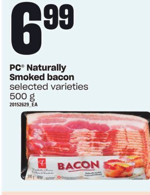 Independent Grocer Pc® naturally smoked bacon, 500 g offer