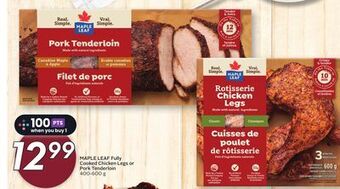 Sobeys Fully cooked chicken legs or pork tenderloin offer