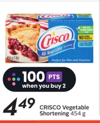 Sobeys Vegetable shortening offer