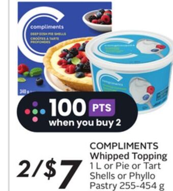 Sobeys Whipped topping offer