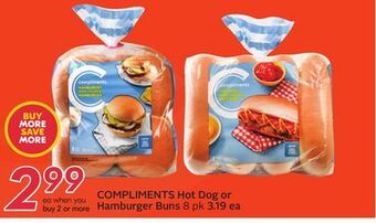 Sobeys Hot dog or hamburger buns offer