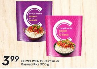 Sobeys Jasmine or basmati rice offer