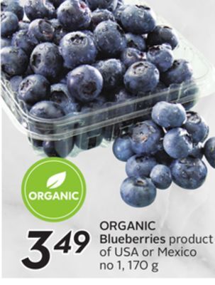 Sobeys Organic blueberries offer