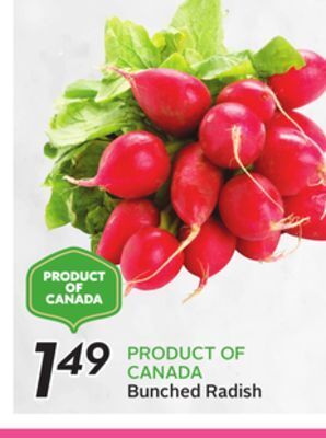 Sobeys Bunched radish offer