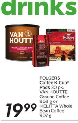Sobeys Folgers coffee k-cup® pods offer