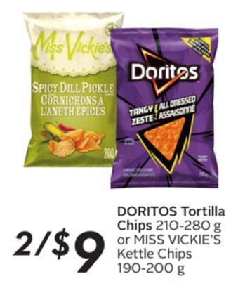 Sobeys Doritos tortilla chips offer