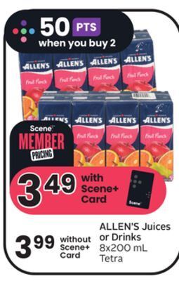 Sobeys Juices or drinks offer