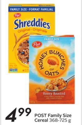 Sobeys Family size cereal offer