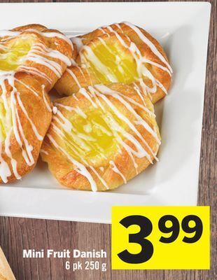 Foodland Mini fruit danish 6 pk 250 g offer