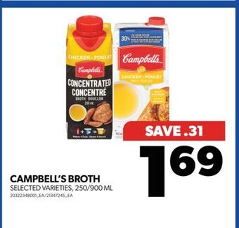Real Canadian Superstore Campbell's broth, 250/900 ml offer