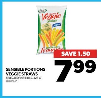 Real Canadian Superstore Sensible portions veggie straws, 425 g offer