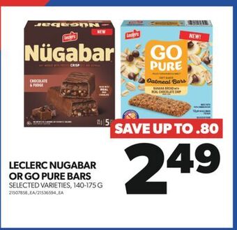 Real Canadian Superstore Leclerc nugabar or go pure bars, 140-175 g offer